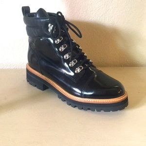 NEW Marc Fisher black patent leather boot sz 10